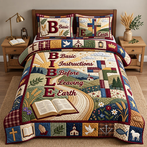 Christian Bible 3-Piece Quilted Bedding Set GFTOPND3031