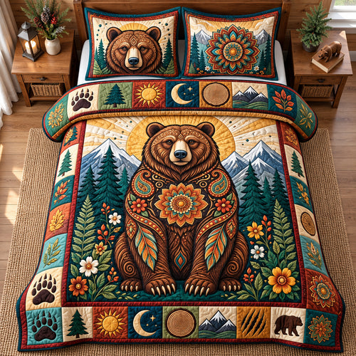Forest Guardian 3-Piece Quilted Bedding Set GFTOPND3039