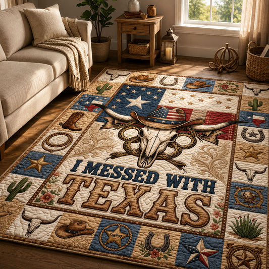 I Messed With Texas Area Rug GFTOPND305