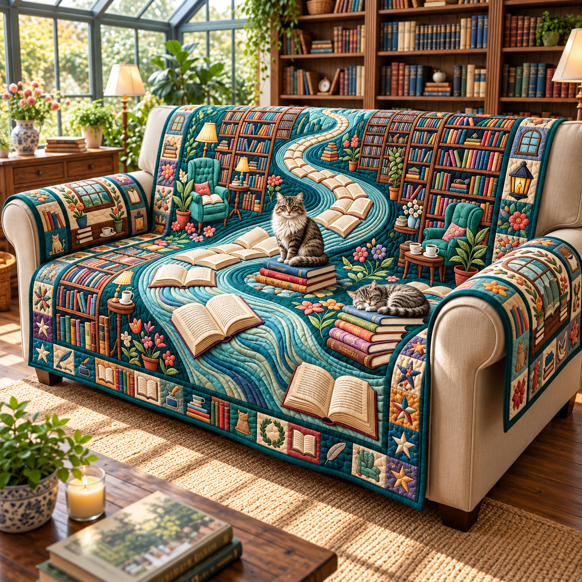 Reading River Quilted Sofa Cover GFTOPND3078