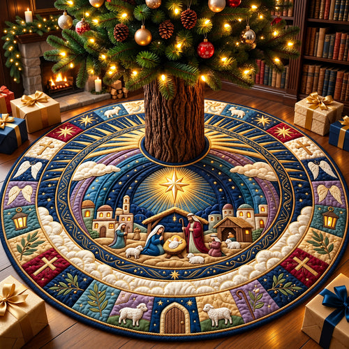 Bethlehem Star Portal Quilted Tree Skirt GFTOPND3083