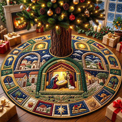 Nativity Scene Quilted Tree Skirt GFTOPND3085