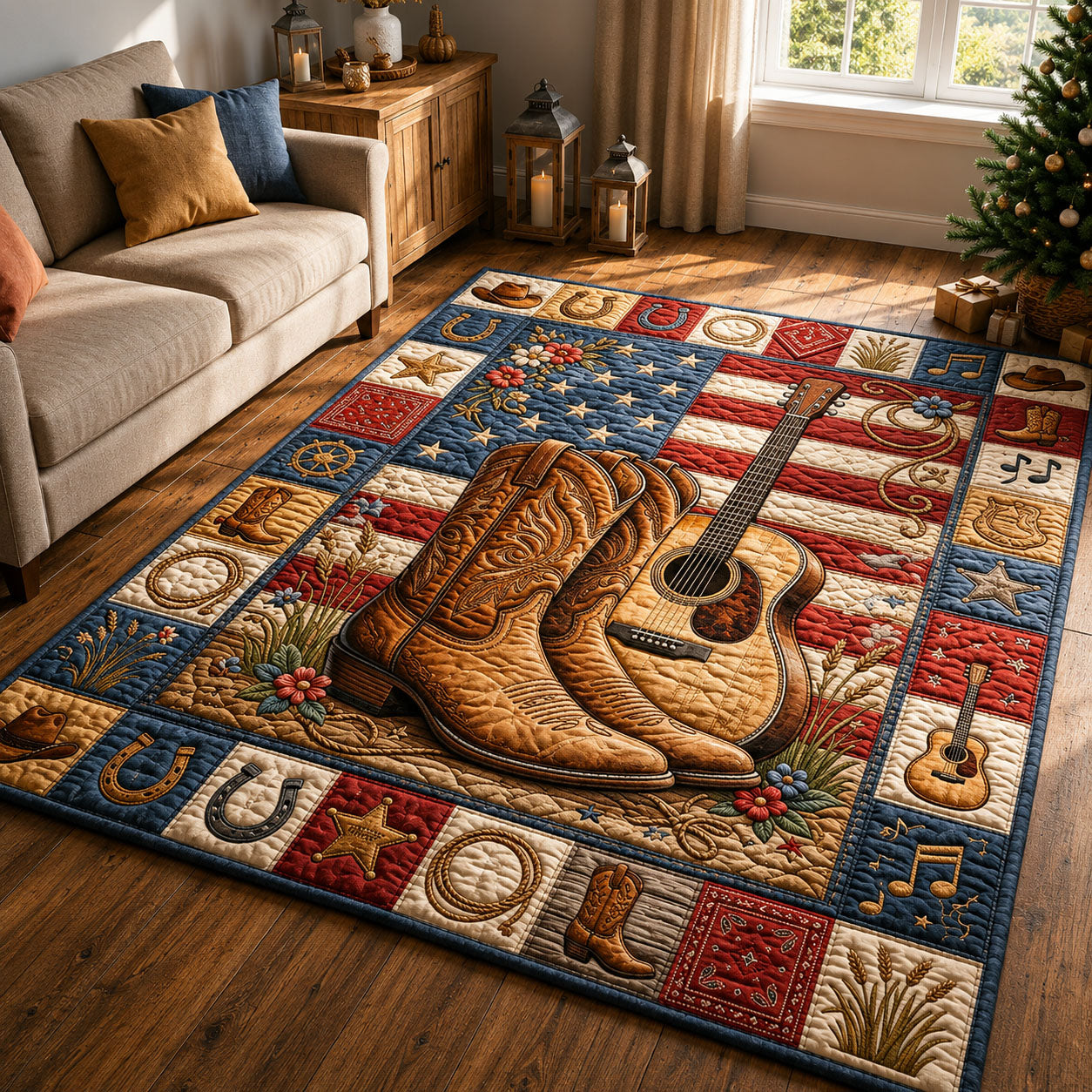 Texas Country Music Area Rug GFTOPND309