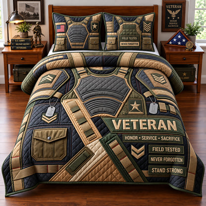 Army Honor 3-Piece Quilted Bedding Set GFTOPND3114