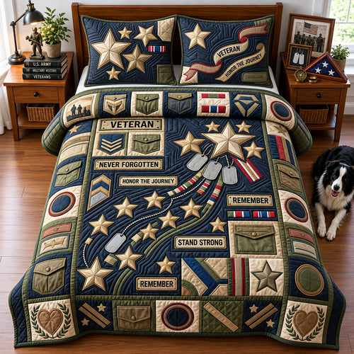 Army Honor 3-Piece Quilted Bedding Set GFTOPND3115