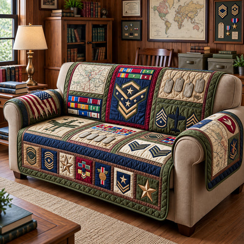 Veteran Honor Quilted Sofa Cover GFTOPND3121