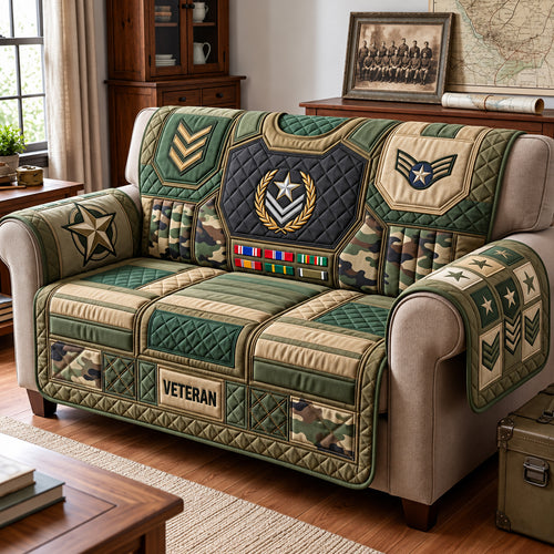 Veteran Pride Quilted Sofa Cover GFTOPND3122