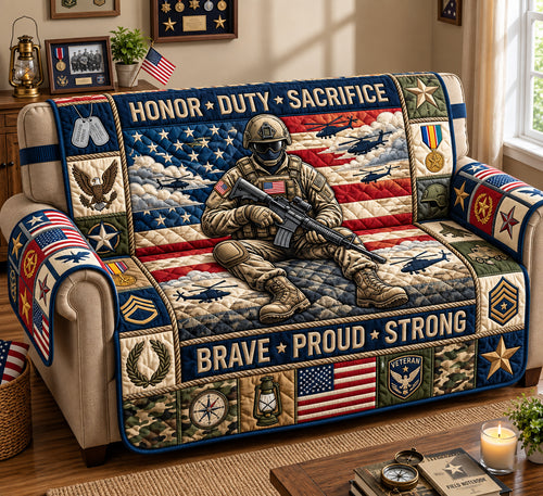 Patriot Service Quilted Sofa Cover GFTOPND3123