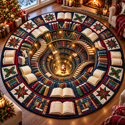Enchanted Book Vortex Quilted Round Mat GFTOPND3155