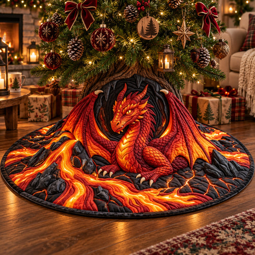 Volcano Dragon Quilted Tree Skirt GFTOPND3163