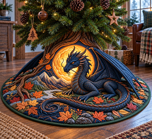 Autumn Moon Dragon Quilted Tree Skirt GFTOPND3167