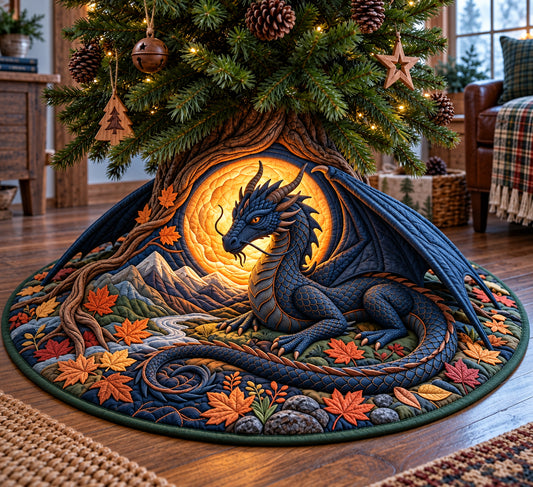 Autumn Moon Dragon Quilted Tree Skirt GFTOPND3167