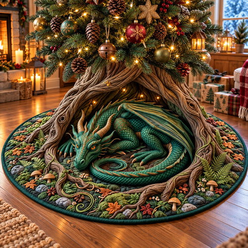 Ancien Tree Sleeping Dragon Quilted Tree Skirt GFTOPND3169