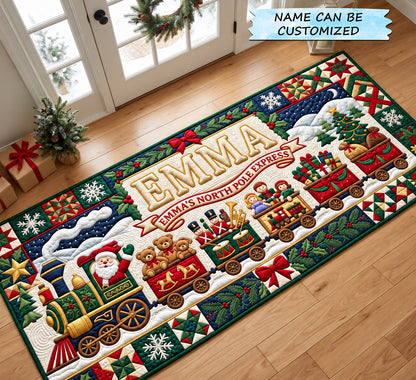 Christmas Train Runner Rug QTCUZ GFTOPND3170