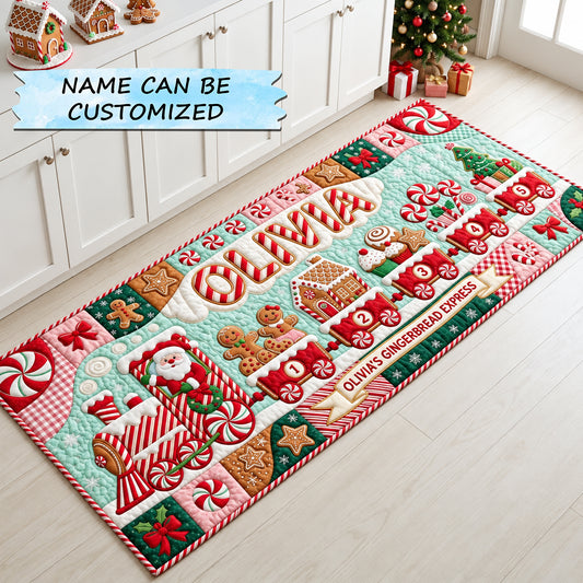 Gingerbread Train Runner Rug QTCUZ GFTOPND3171