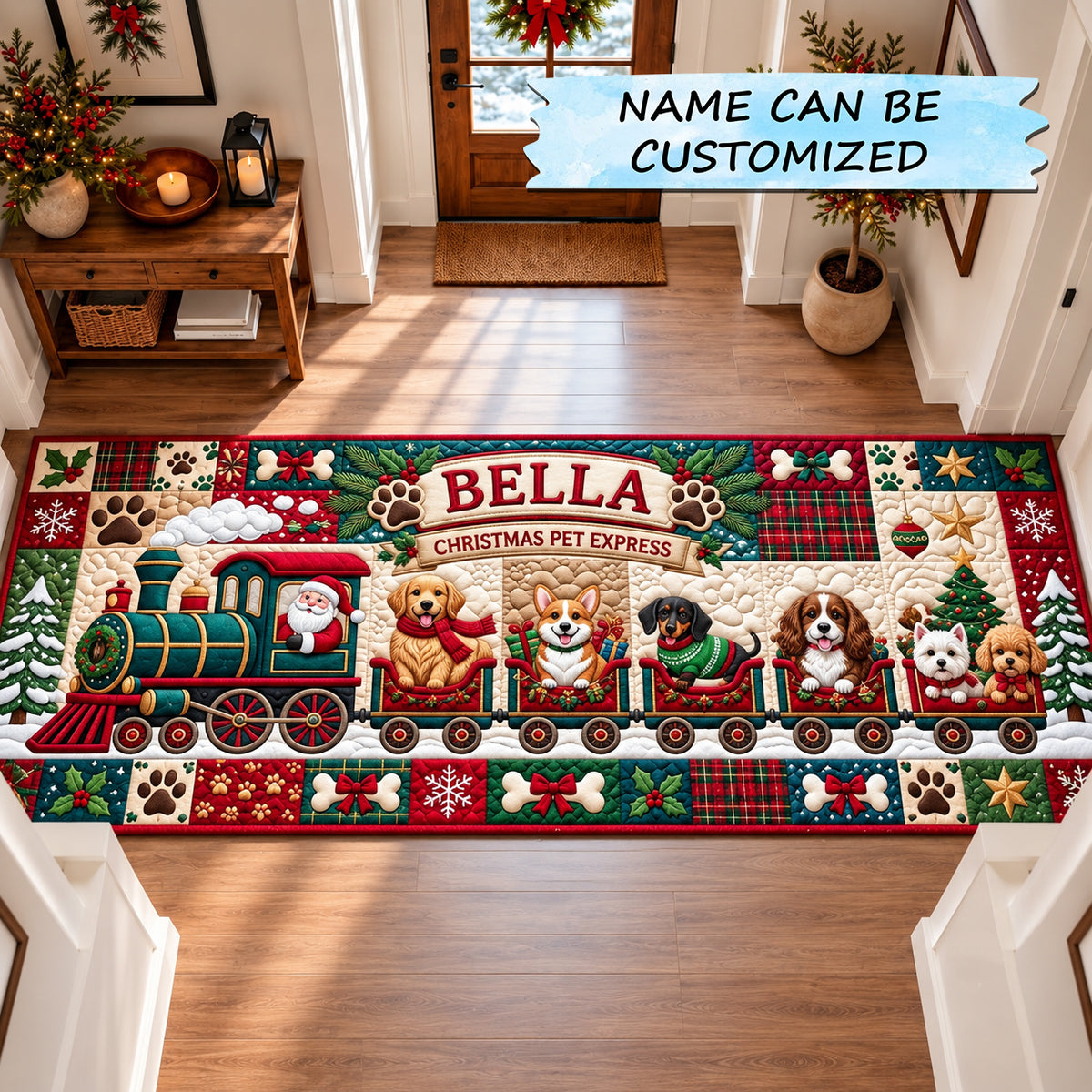 Christmas Friends Runner Rug QTCUZ GFTOPND3173