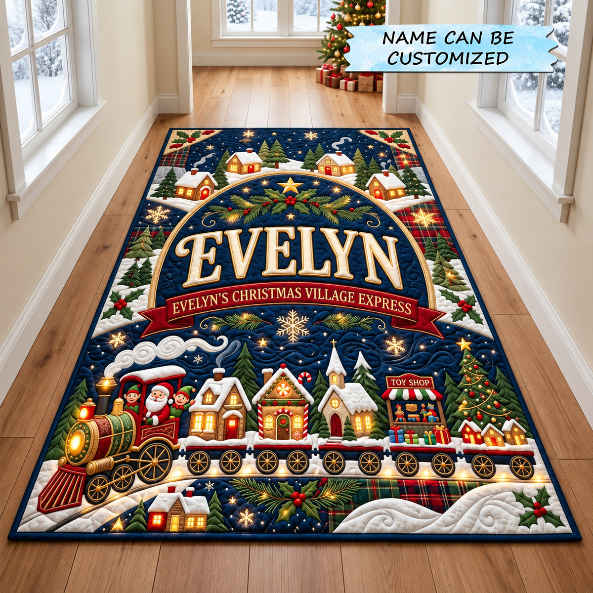 Snow Village Runner Rug QTCUZ GFTOPND3175