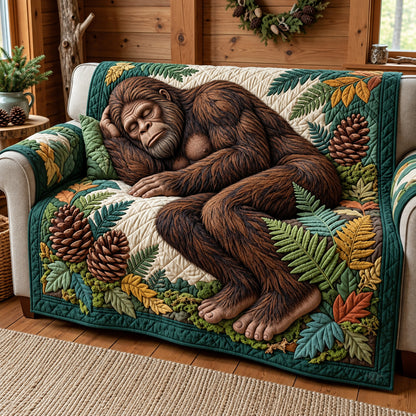 Sleeping Bigfoot Quilted Sofa Cover GFTOPND3219