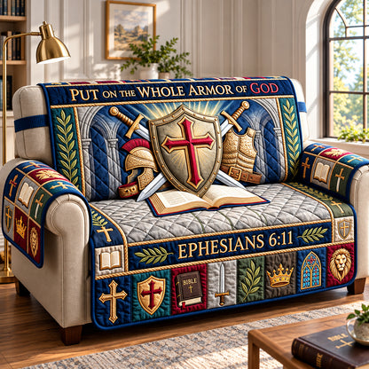 Armor Of God Quilted Sofa Cover GFTOPND3244