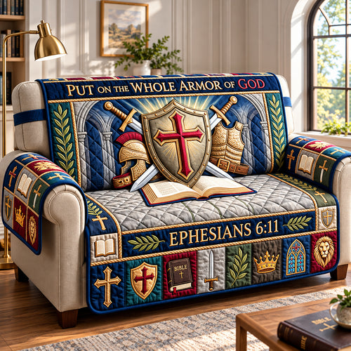 Armor Of God Quilted Sofa Cover GFTOPND3244