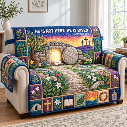 He Is Risen Quilted Sofa Cover GFTOPND3245