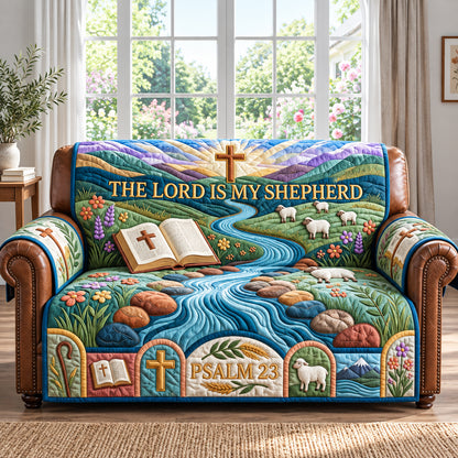 The Lord Is My Shepherd Quilted Sofa Cover GFTOPND3246