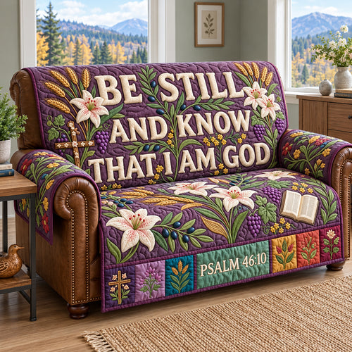 Be Still Quilted Sofa Cover GFTOPND3247