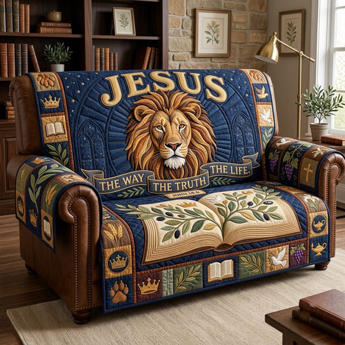 Christian Faith Quilted Sofa Cover GFTOPND3264