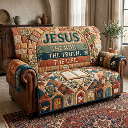 Christian Faith Quilted Sofa Cover GFTOPND3266
