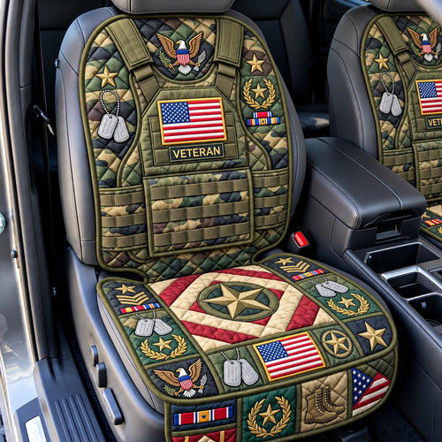 Veteran Pride Quilted Car Seat Protector GFTOPND3284
