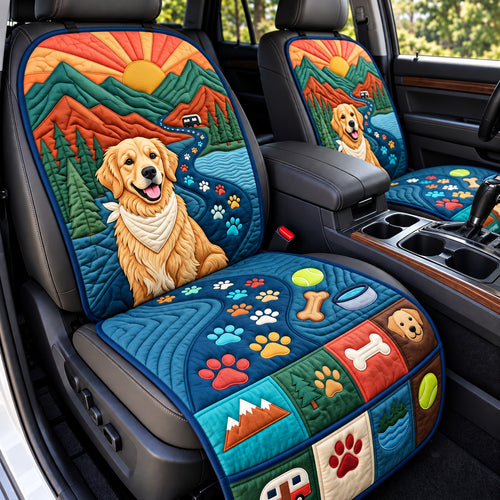 Pawprint Road Trip Quilted Car Seat Protector GFTOPND3294