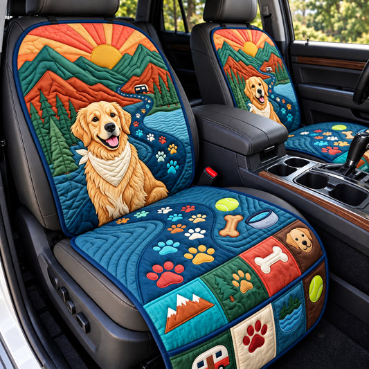 Pawprint Road Trip Quilted Car Seat Protector GFTOPND3294