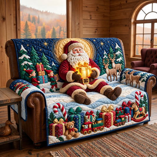 Christmas Cheer Quilted Sofa Cover GFTOPND3344