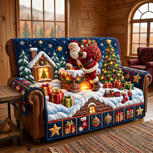 Holiday Patchwork Quilted Sofa Cover GFTOPND3345