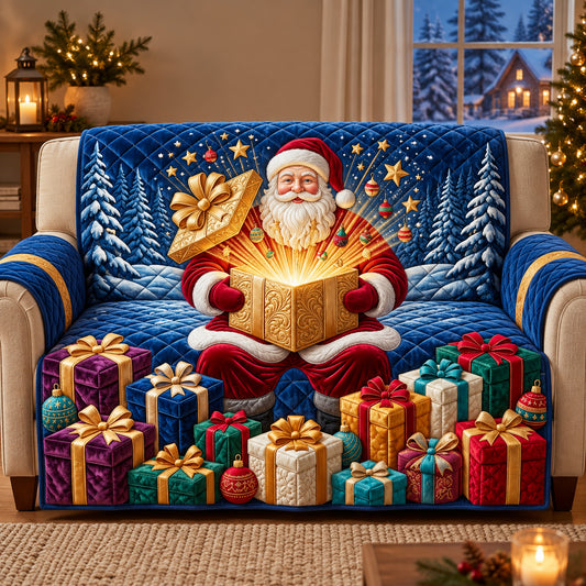 Santa Gifts Quilted Sofa Cover GFTOPND3349