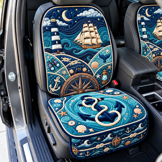 Midnight Ocean Quilted Car Seat Protector GFTOPND3351