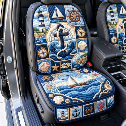 Nautical Heritage Patchwork Quilted Car Seat Protector GFTOPND3353