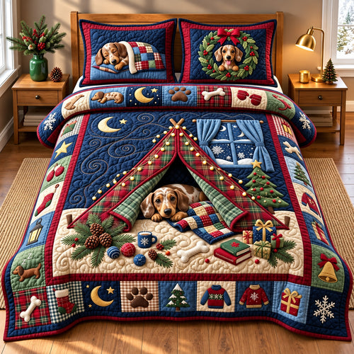 Lovely Weenie 3-Piece Quilted Bedding Set GFTOPND3379