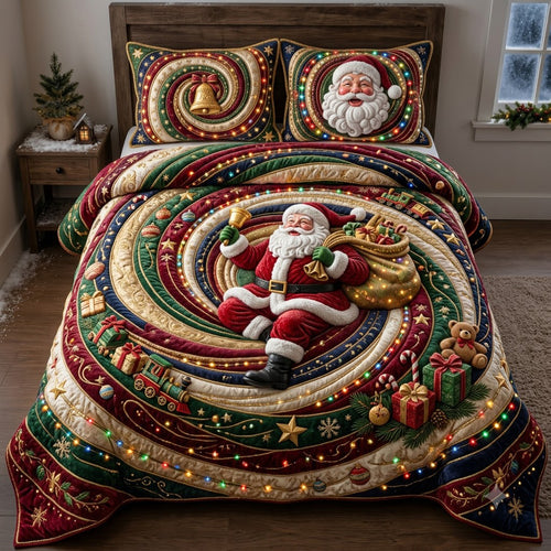 Christmas Flow 3-Piece Quilted Bedding Set GFTOPND3384