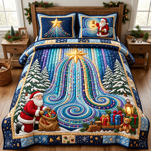 Magic Light Waterfall 3-Piece Quilted Bedding Set GFTOPND3385