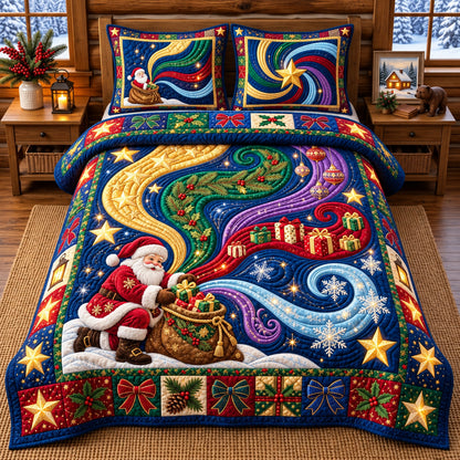 Magical Light Swirl 3-Piece Quilted Bedding Set GFTOPND3389