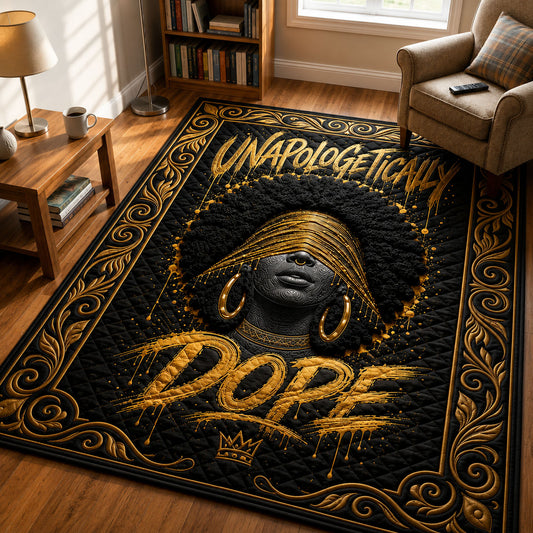 Unapologetically Dope Black Area Rug GFTOPND340