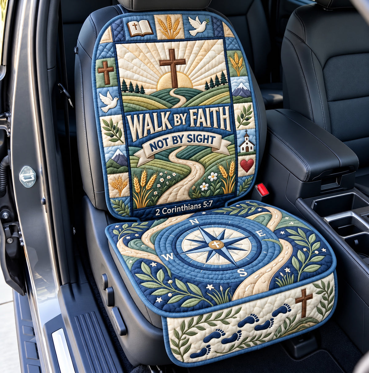 Christian Faith Quilted Car Seat Protector GFTOPND3413