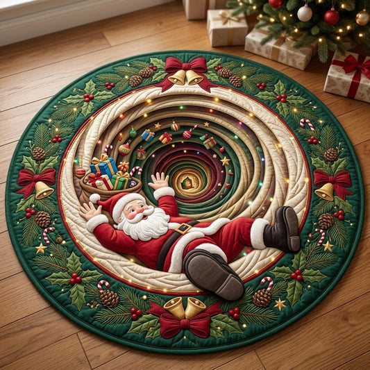 Santa Vortex Quilted Round Mat GFTOPND3423