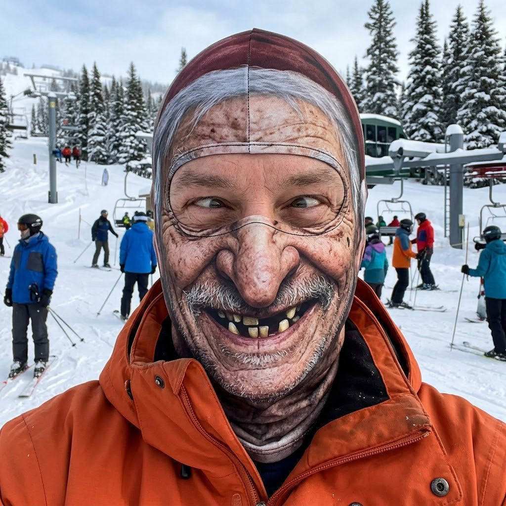 Skiing Funny Face Mask GFTOPND3476