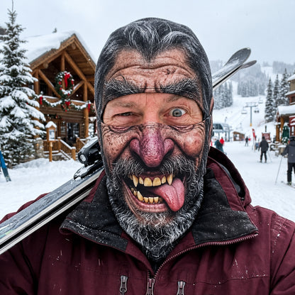 Skiing Funny Face Mask GFTOPND3476