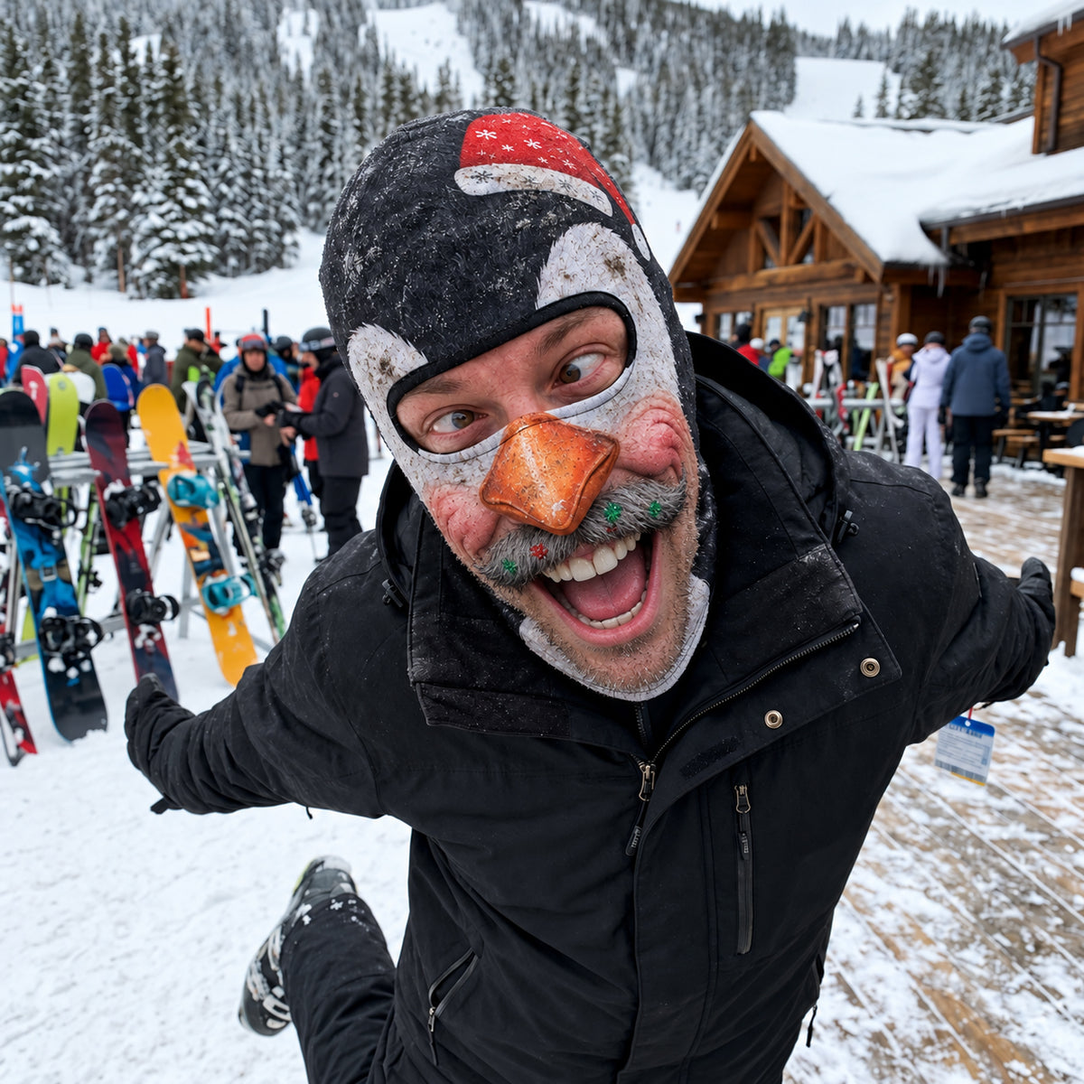 Skiing Funny Face Mask GFTOPND3476