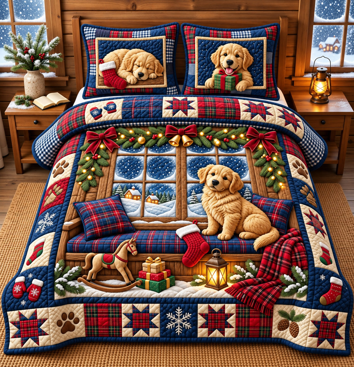 Sleepy Golden 3-Piece Quilted Bedding Set GFTOPND3452