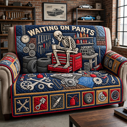 Waiting On Parts Quilted Sofa Cover GFTOPND3505