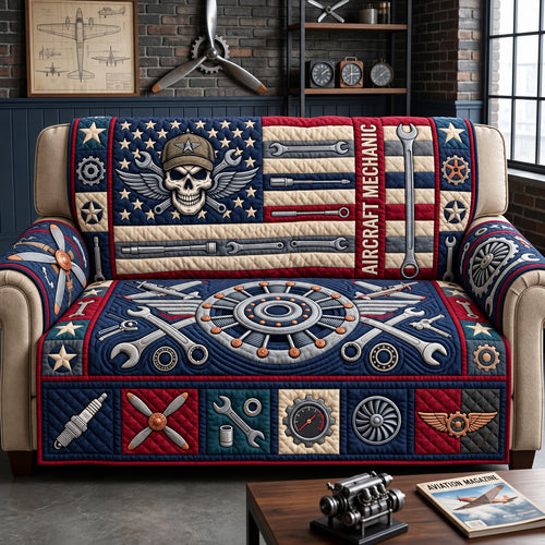 Aircraft Mechanic Quilted Sofa Cover GFTOPND3511